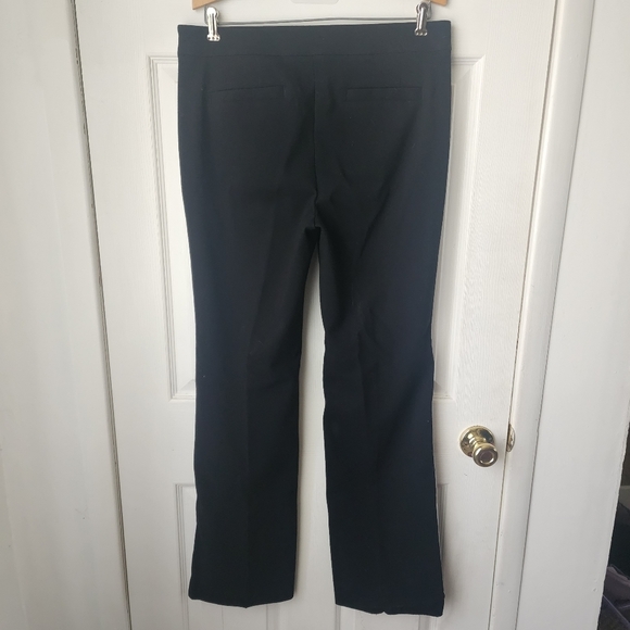 Loft Black with White Stripe Dress Marisa Trouser Pants - Picture 4 of 10